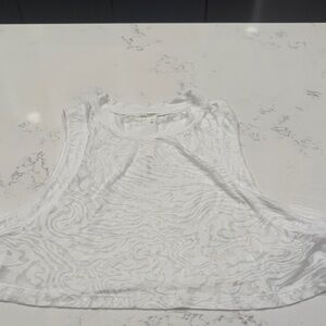 Lululemon Athletica White Sheer Tank Top